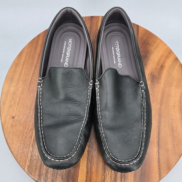 Cole Haan Shoes Men's 10.5 M Black Leather Slip On Venetian Driving Loafers - Picture 5 of 8